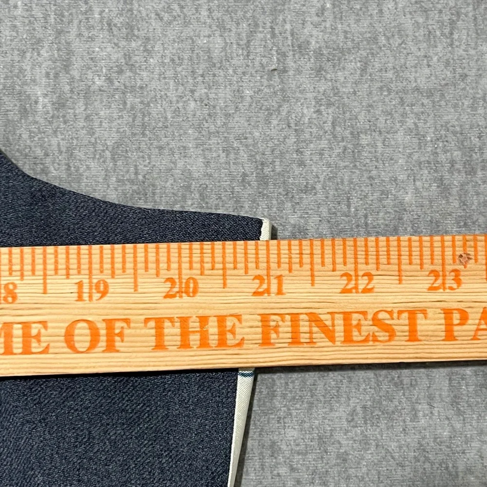 Vintage Levis Panatela Mens Vest Blue Gray Logo Back Cinch Waist Retro Large